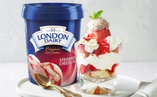London Dairy Strawberry Cheesecake Sundae Shot